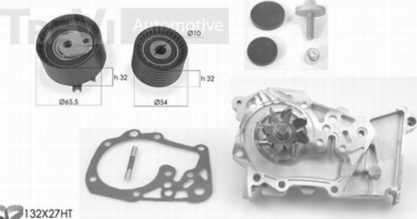 Trevi Automotive KD1011HP - Водяний насос + комплект зубчатого ременя autozip.com.ua