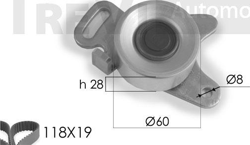 Trevi Automotive KD1039 - Комплект ременя ГРМ autozip.com.ua