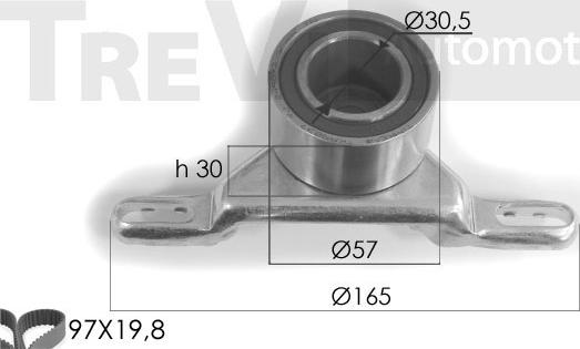 Trevi Automotive KD1116 - Комплект ременя ГРМ autozip.com.ua