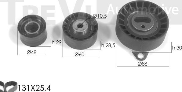 Trevi Automotive KD1181 - Комплект ременя ГРМ autozip.com.ua