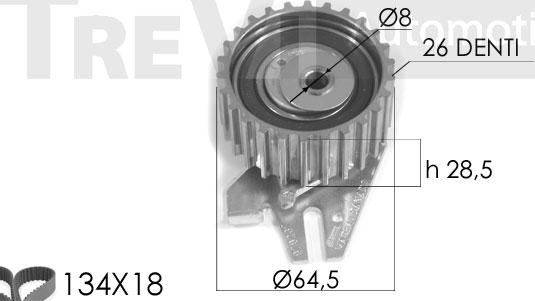 Trevi Automotive KD1127 - Комплект ременя ГРМ autozip.com.ua