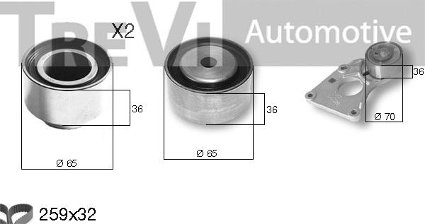 Trevi Automotive KD1366 - Комплект ременя ГРМ autozip.com.ua