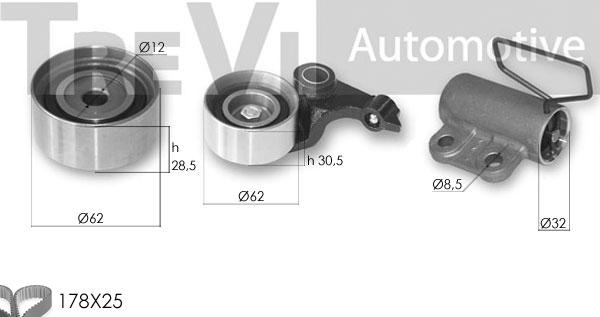 Trevi Automotive KD1388 - Комплект ременя ГРМ autozip.com.ua