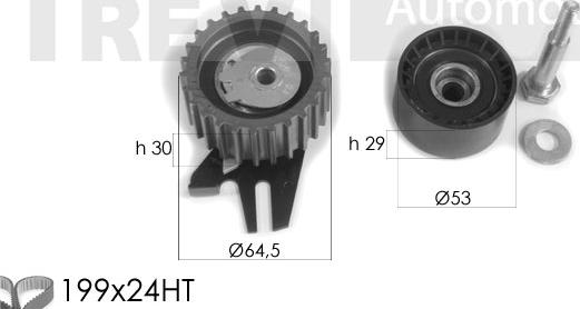 Trevi Automotive KD1331 - Комплект ременя ГРМ autozip.com.ua