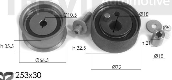 Trevi Automotive KD1326 - Комплект ременя ГРМ autozip.com.ua