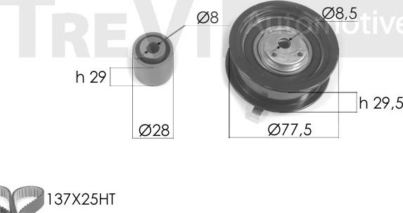 Trevi Automotive KD1206 - Комплект ременя ГРМ autozip.com.ua