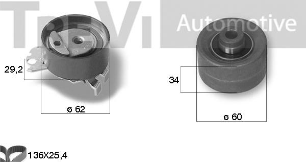 Trevi Automotive KD1210 - Комплект ременя ГРМ autozip.com.ua