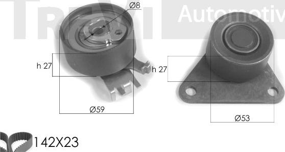 Trevi Automotive KD1234 - Комплект ременя ГРМ autozip.com.ua