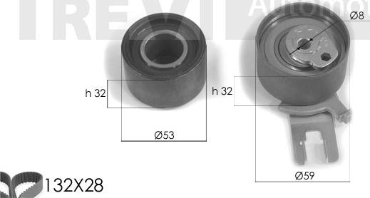 Trevi Automotive KD1236 - Комплект ременя ГРМ autozip.com.ua