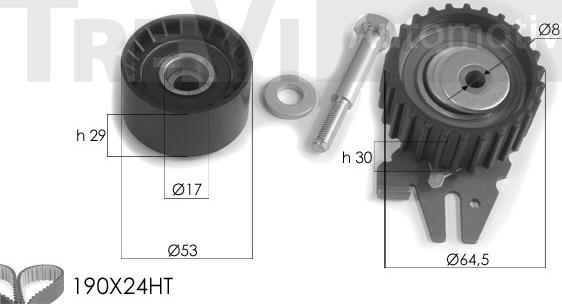 Trevi Automotive KD1231 - Комплект ременя ГРМ autozip.com.ua