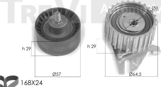 Trevi Automotive KD1232 - Комплект ременя ГРМ autozip.com.ua