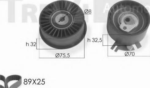 Trevi Automotive KD1222 - Комплект ременя ГРМ autozip.com.ua