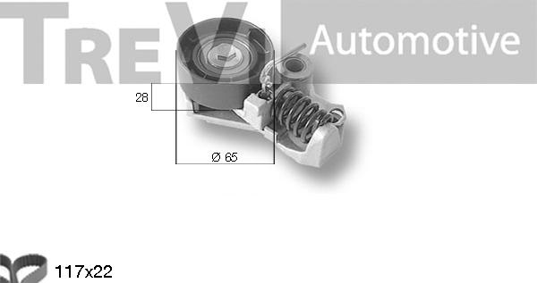 Trevi Automotive KD1278 - Комплект ременя ГРМ autozip.com.ua