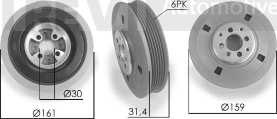 Trevi Automotive PC1019 - Ремінний шків, колінчастий вал autozip.com.ua