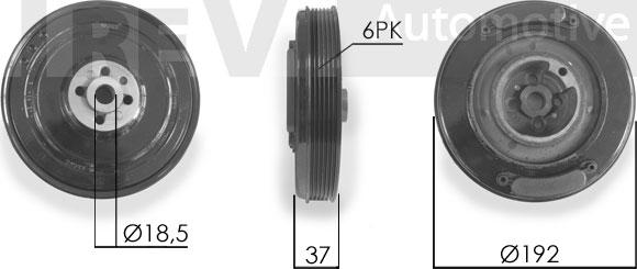 Trevi Automotive PC1011 - Ремінний шків, колінчастий вал autozip.com.ua