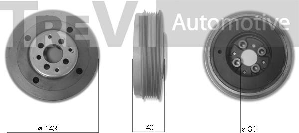 Trevi Automotive PC1089 - Ремінний шків, колінчастий вал autozip.com.ua