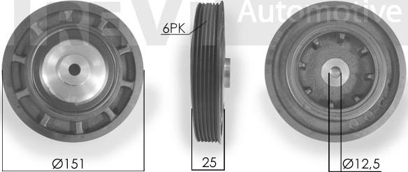 Trevi Automotive PC1174 - Ремінний шків, колінчастий вал autozip.com.ua