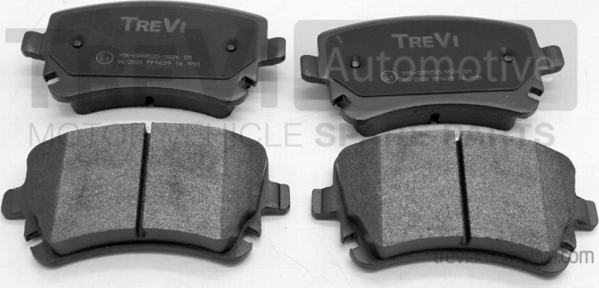 Trevi Automotive PF1639 - Гальмівні колодки, дискові гальма autozip.com.ua