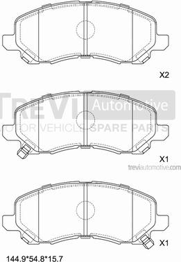 Trevi Automotive PF1194 - Гальмівні колодки, дискові гальма autozip.com.ua