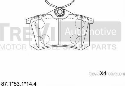 Trevi Automotive PF1132 - Гальмівні колодки, дискові гальма autozip.com.ua