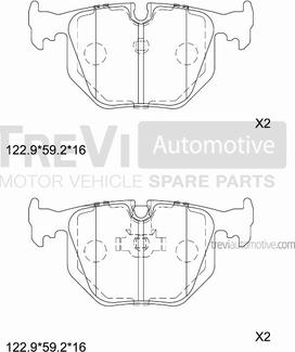 Trevi Automotive PF1129 - Гальмівні колодки, дискові гальма autozip.com.ua