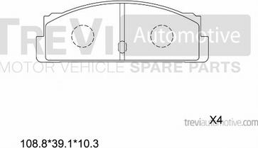 Trevi Automotive PF1345 - Гальмівні колодки, дискові гальма autozip.com.ua