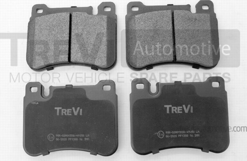 Trevi Automotive PF1308 - Гальмівні колодки, дискові гальма autozip.com.ua