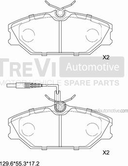 Trevi Automotive PF1377 - Гальмівні колодки, дискові гальма autozip.com.ua