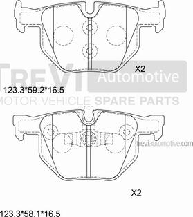 Trevi Automotive PF1269 - Гальмівні колодки, дискові гальма autozip.com.ua