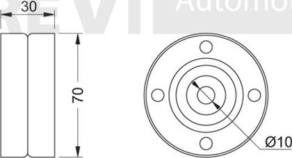 Trevi Automotive TA1456 - Паразитний / провідний ролик, поліклиновий ремінь autozip.com.ua