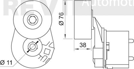 Trevi Automotive TA1568 - Натягувач ременя, клинові зуб. autozip.com.ua