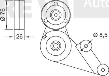 Trevi Automotive TA1524 - Натягувач ременя, клинові зуб. autozip.com.ua