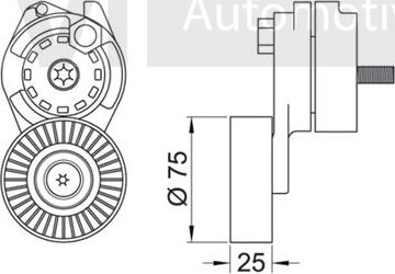 Trevi Automotive TA1695 - Натягувач ременя, клинові зуб. autozip.com.ua