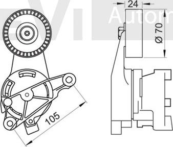 Trevi Automotive TA1617 - Натягувач ременя, клинові зуб. autozip.com.ua