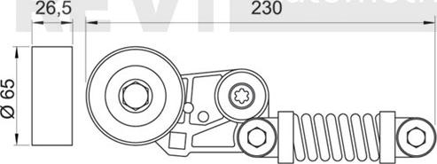 Trevi Automotive TA1634 - Натягувач ременя, клинові зуб. autozip.com.ua