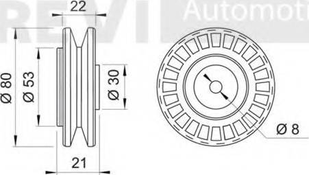 Trevi Automotive TA1042 - Натяжна ролик, клиновий ремінь autozip.com.ua