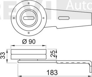 Trevi Automotive TA1087 - Паразитний / провідний ролик, поліклиновий ремінь autozip.com.ua