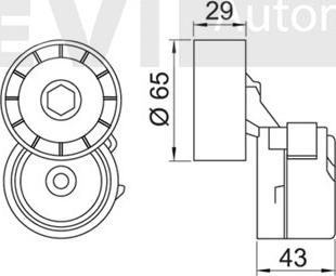 Trevi Automotive TA1105 - Натягувач ременя, клинові зуб. autozip.com.ua