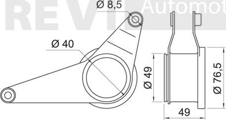 Trevi Automotive TA1831 - Натягувач ременя, клинові зуб. autozip.com.ua