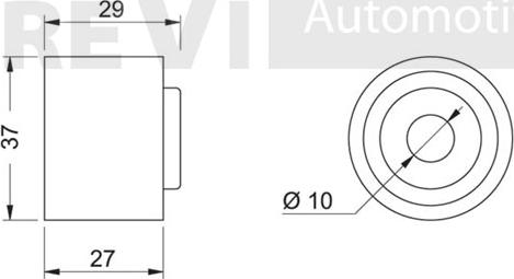 Trevi Automotive TA1372 - Паразитний / провідний ролик, поліклиновий ремінь autozip.com.ua