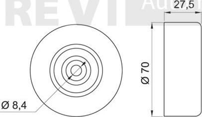 Trevi Automotive TA1206 - Паразитний / провідний ролик, поліклиновий ремінь autozip.com.ua