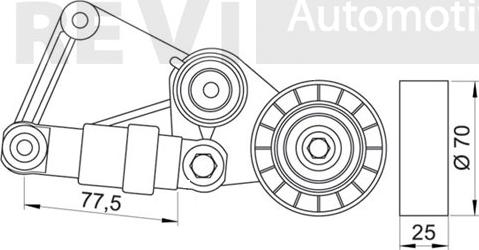 Trevi Automotive TA1208 - Натягувач ременя, клинові зуб. autozip.com.ua