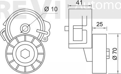 Trevi Automotive TA1219 - Натягувач ременя, клинові зуб. autozip.com.ua