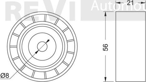 Trevi Automotive TA1288 - Паразитний / провідний ролик, поліклиновий ремінь autozip.com.ua