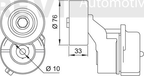 Trevi Automotive TA1714 - Натягувач ременя, клинові зуб. autozip.com.ua