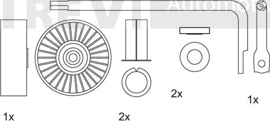 Trevi Automotive TA1713 - Комплект роликів, поліклиновий ремінь autozip.com.ua