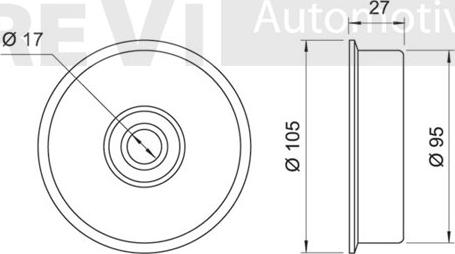 Trevi Automotive TA1781 - Паразитний / провідний ролик, поліклиновий ремінь autozip.com.ua