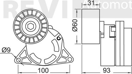 Trevi Automotive TA1725 - Натягувач ременя, клинові зуб. autozip.com.ua