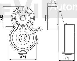 Trevi Automotive TA2149 - Натягувач ременя, клинові зуб. autozip.com.ua