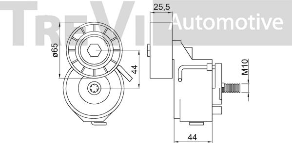 Trevi Automotive TA2258 - Натягувач ременя, клинові зуб. autozip.com.ua